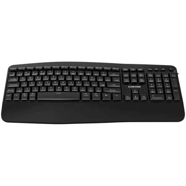 CANYON Klawiatura HKB-W6 Bezprzewodowa Ergonomia Czarna