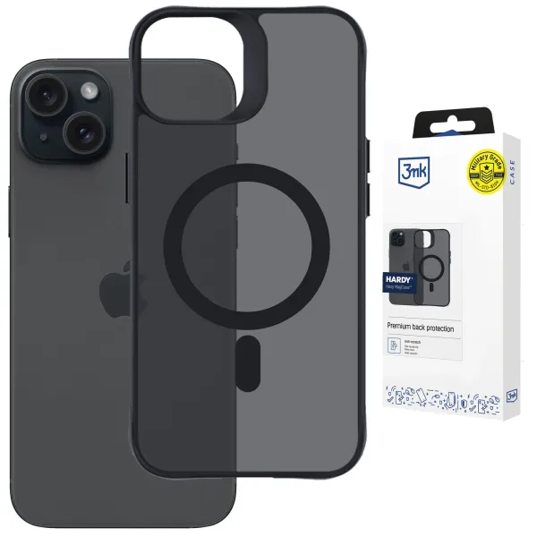 Apple iPhone 15 Plus - 3mk Hardy Hazy MagCase Black