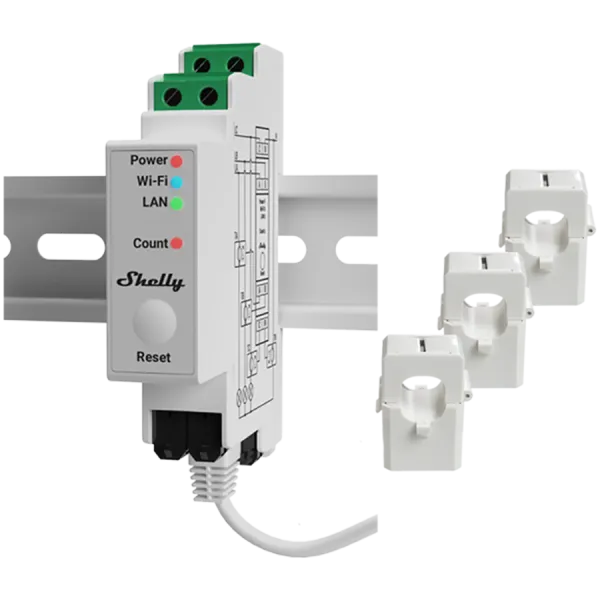 SHELLY Pro 3EM 120A 3-fazowy Moduł do pomiaru energii elektrycznej