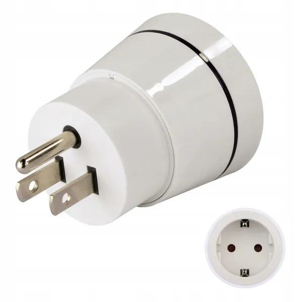 Przejściówka Adapter Sieciowy Gniazdka z EU na USA Podróżny Hama